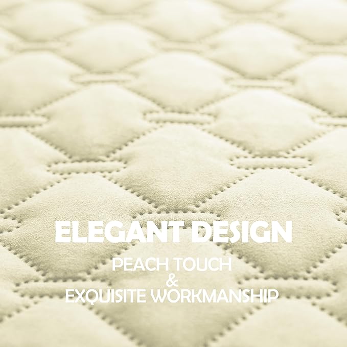 gogobunny 100% Double-Sided Waterproof Dog Bed Cover Pet Blanket Sofa Couch Furniture Protector for Puppy Large Dog Cat, Reversible (30x30 Inch (Pack of 1), Dark Cream/Light Cream)