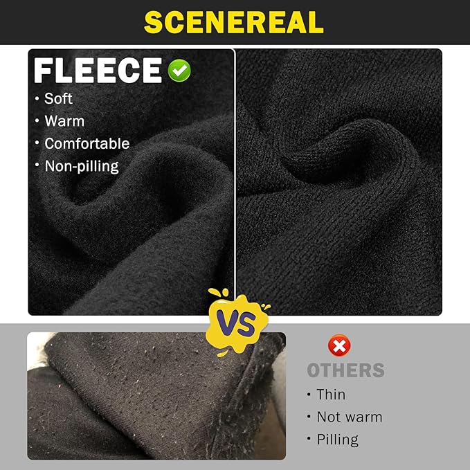 SCENEREAL Security Dog Hoodie Sweater - Brushed Fleece Dog Clothes with Hat, Warm Winter Coat for All Weather, S-XL
