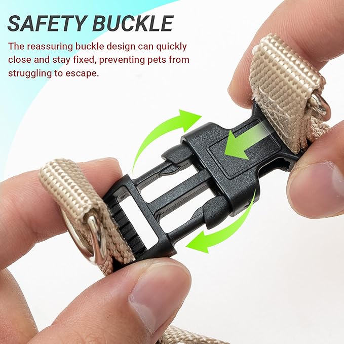 No Pull Dog Harness - Adjustable Step-in Harness & Leash Set for Small, Medium, Large Dogs - Escape Proof Soft Pet Harness for Walking, Training, Hiking, Outdoor Activities