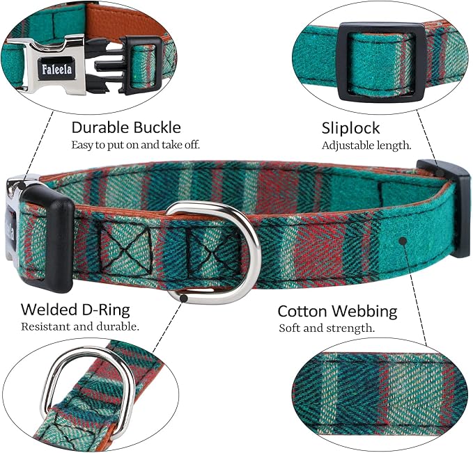 Faleela Cute Soft Girl Dog Collar with Bow, Bowtie Dog Collar for Boy,Detachable Adjustable Collar for Small Medium Large Pet