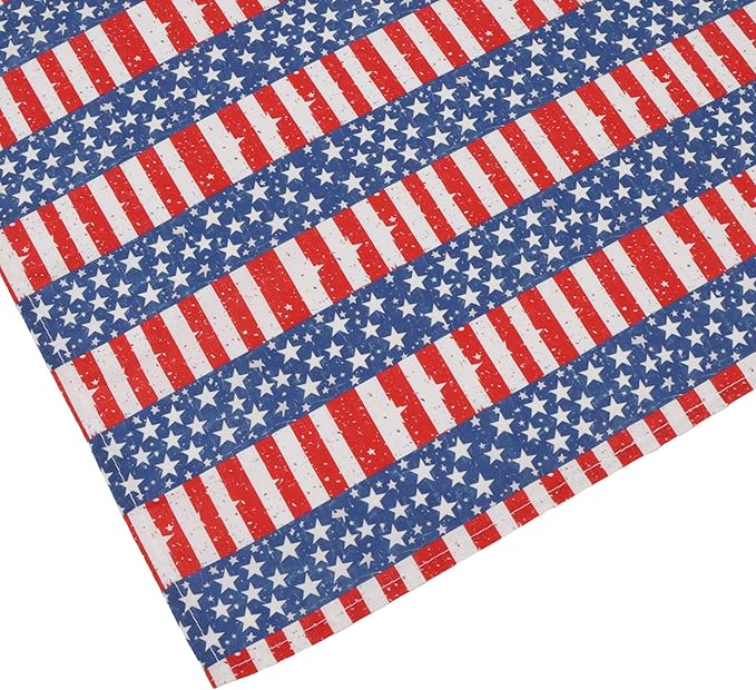 ADOGGYGO 4 Pack American Flag Dog Bandanas, Red Blue USA Flag Star Pet Scarf Bib, Pet 4th of July Bandanas Costume Accessories for Medium Large Dogs (Large)