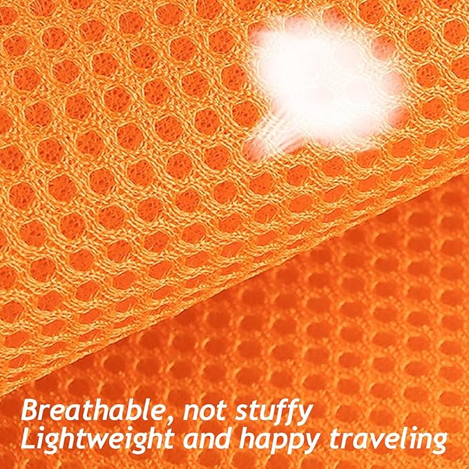 shudyear Dog Walking Chest Harness and Leash, Anti-Escape Adjustable Soft Mesh Dog Leash and Harness Set for Small Dog and Puppies, Vest for Medium Sized Dogs (Orange, XL)