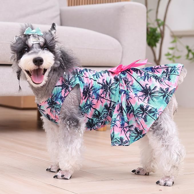 CuteBone Dog Mesh Dress Puppy Sundress Pet Outfit Summer Fashion for Small Dogs Girl Cat Clothes BF35L