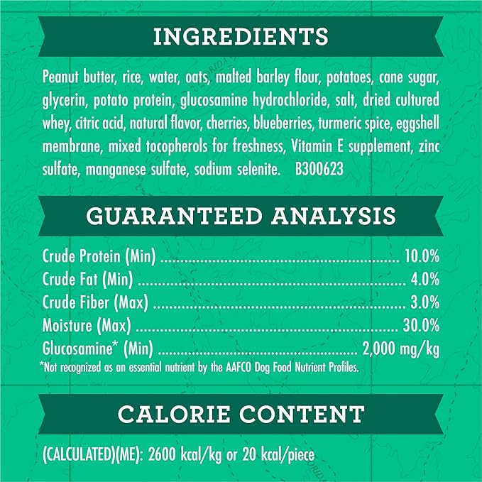 Zuke's Hip and Joint Support Dog Treats for Adult Dogs, Senior Dog Treats Made with Real Peanut Butter and Oats, 6 oz. Resealable Pouch - 6 oz. Bag