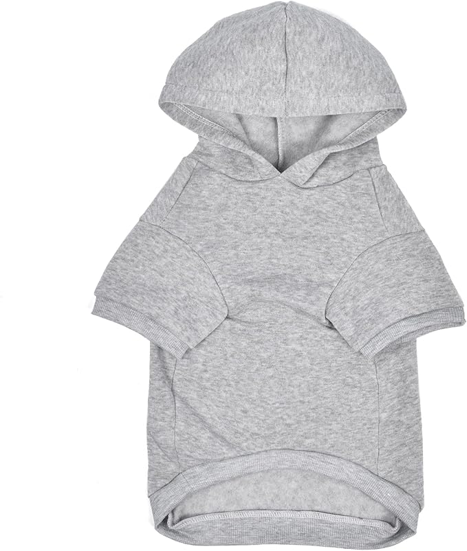 Star Wars The Mandalorian Hoodie for Pets with Leash Attachment Hole, Cozy Grey Dog Sweatshirt, Gifts for Fans