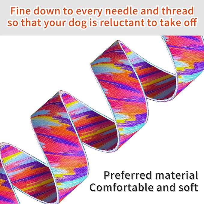 Cute Floral Dog Collar for Small Medium Large Dogs,Girl Female Dog Collars Soft Patterns Adjustable Pet Collar with Quick Release Safety Buckle for Puppy Breed Boy Dogs,Pumpkin,M