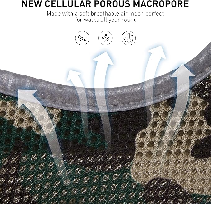 Puppy Harness and Leash Set - Dog Vest Harness for Small Dogs Medium Dogs- Adjustable Reflective Step in Harness for Dogs - Soft Mesh Comfort Fit No Pull No Choke (XS, Camouflage Green)