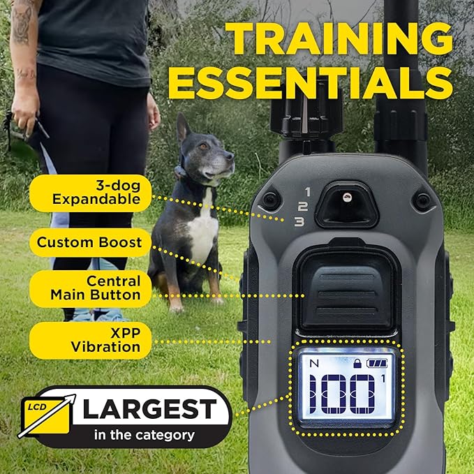 Dogtra 280X E-Collar with Remote [New Edition] 10 lbs+, 1/2 Mile Range, LED Light, 100 Levels of Precise Control for Stubborn Dogs, Waterproof, Boost for Quick Recall, Vibration, Safety Lock & Tone