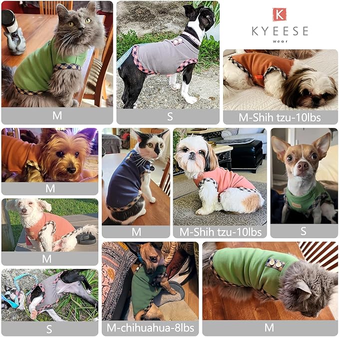 KYEESE 2Pack Dog Shirt Soft T-Shirt Sleeveless Shirt Vest Lightweight Fleece Coats Sweatshirt Stretchy Clothes Sweater for Medium Dogs, Brown+Khaki, XXL