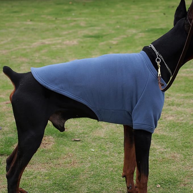 Lovelong Dog Sweatshirt - Cold Weather Pullover for Small, Medium & Large Dogs - Autumn & Winter T-Shirts - Haze-Blue