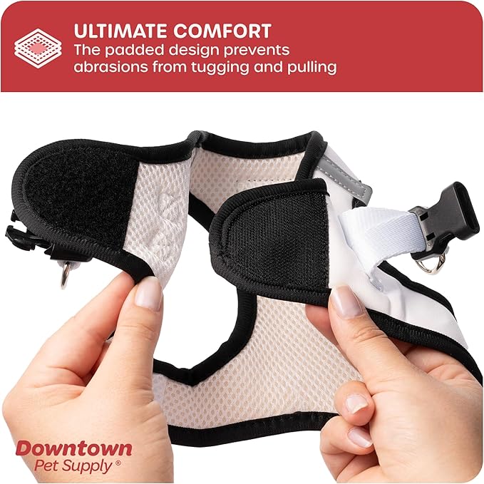 Downtown Pet Supply Step-in Dog Harness for Small Dogs - X-Small, Doodle - Adjustable, No Pull, Reflective Trim, Padded Mesh Fabric, Buckle Strap
