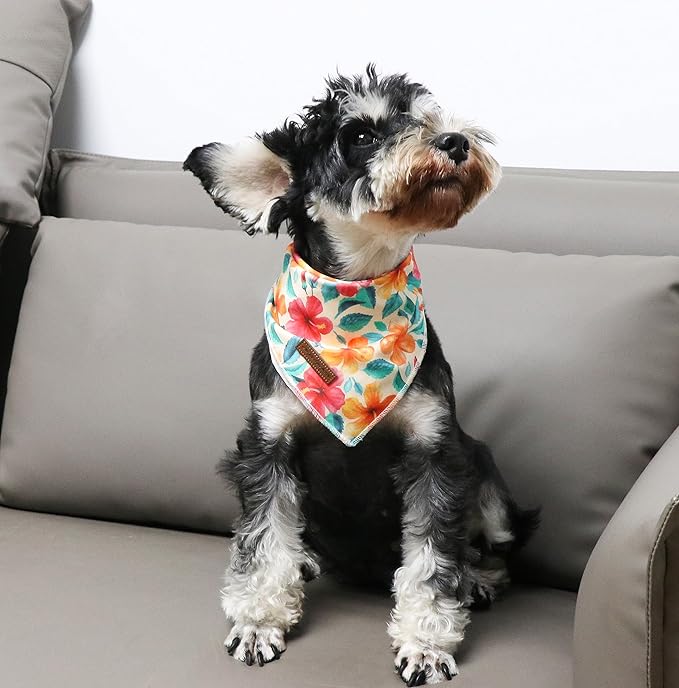 Unique Style Paws Cotton Dog Collar with Bow Floral Plaid Colorful Dog Collar with Bow Tie for Small Medium Large Dogs Pets Gifts