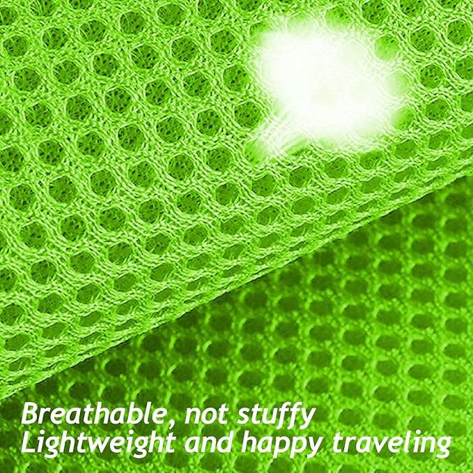 shudyear Dog Walking Chest Harness and Leash, Anti-Escape Adjustable Soft Mesh Dog Leash and Harness Set for Small Dog and Puppies, Vest for Medium Sized Dogs (Green, M)