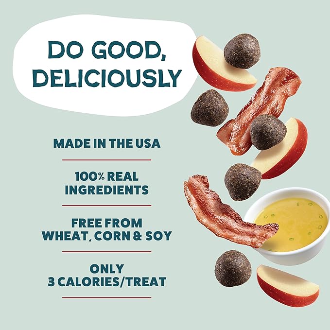 Shameless Pets Dog Training Treats, Bacon Bone Broth Bits - Natural & Healthy Puppy Dog Treats - Soft Training Treats for Dogs with Naturally Occurring Collagen - Medium Dog Treats, 8 oz (Pack of 1)