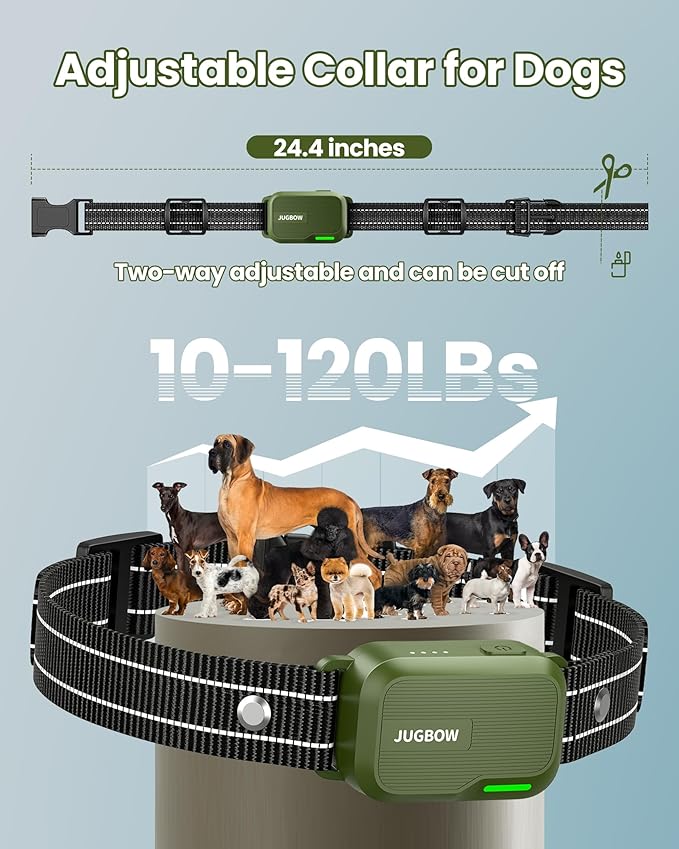 Jugbow Dog Shock Collar 2 Dogs (10-120Lbs) - 3300FT Dog Training Collar with Remote IPX7 Waterproof Electric Collar with 4 Training Modes, Security Lock, Rechargeable e-Collar for All Breeds, Sizes
