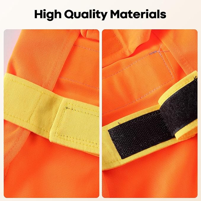 Adorable Dog Costume, Dog Reflective Vest Construction Worker Clothes, Wear-Resistant Pet Apparel for Medium Dogs (Orange)