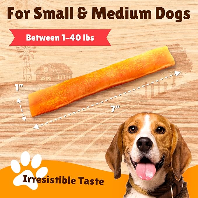 Gootoe Turkey Tendon Dog Treats, Sliced (M) 3oz, 100% USA-Sourced Turkey, Natural Snack, Premium Puppy Chews, Hypoallergenic, Rawhide Free, Reseal Value Bags, Size for Medium Dogs