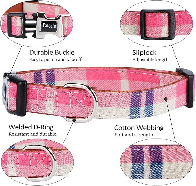 Faleela Soft &Comfy Bowtie Dog Collar,Detachable and Adjustable Bow Tie Collar,for Small Medium Large Pet (Small (Pack of 1), Pink)