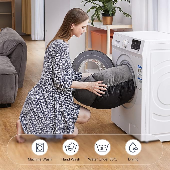 JOEJOY Rectangle Dog Bed for Large Medium Small Dogs Machine Washable Sleeping Dog Sofa Bed Non-Slip Bottom Breathable Soft Puppy Bed Durable Orthopedic Calming Pet Cuddler, Multiple Size, Grey