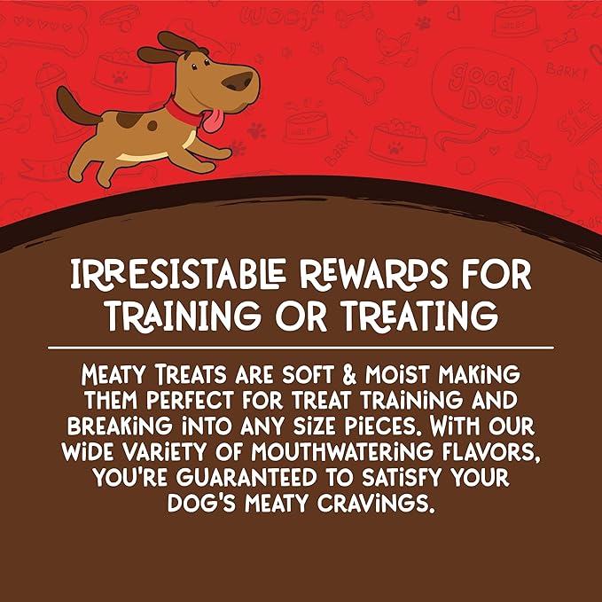 Meaty Treats Meatball Delights Beef, Rice, and Bison Recipe Meatballs Dog Treats, 4 lb Tub