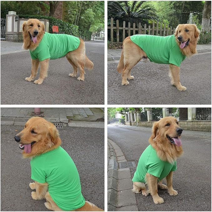 Lovelonglong Pet Clothing Dog Costumes Basic Blank T-Shirt Tee Shirts for Small Dogs Green XS