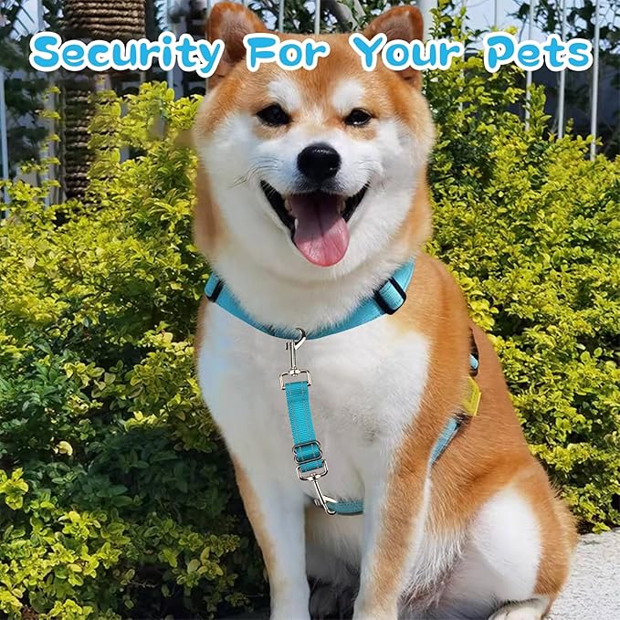 YUEPET Dog Safety Collar Clips 5 Pack Adjustable Prong Collar Backup Clips Reflective Double Ended Backup Clasp Leash Connector for Dog Harness to Collar Safety Clip(Blue+Rose red+Orange+Pink+Green)