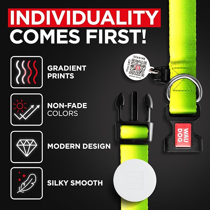 Airtag Dog Collar Nylon Dog Collar with Airtag Holder - Adjustable for Large Dogs, Small & Medium Dogs - Breakaway Puppy Collars for Large Breed Dogs - Boy & Girl Collars