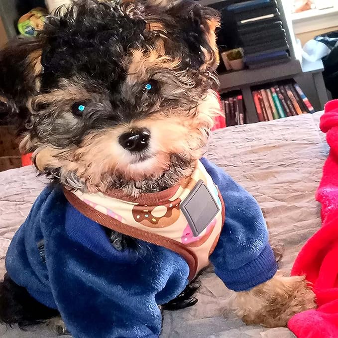 Dog Sweater, 3-Pack Dog Clothes & Coat, Pet Jacket for Small or Medium Dogs Boy or Girl, Soft and Warm Cat Sweaters Doggy Apparel Costumes (Dark Blue, Small)