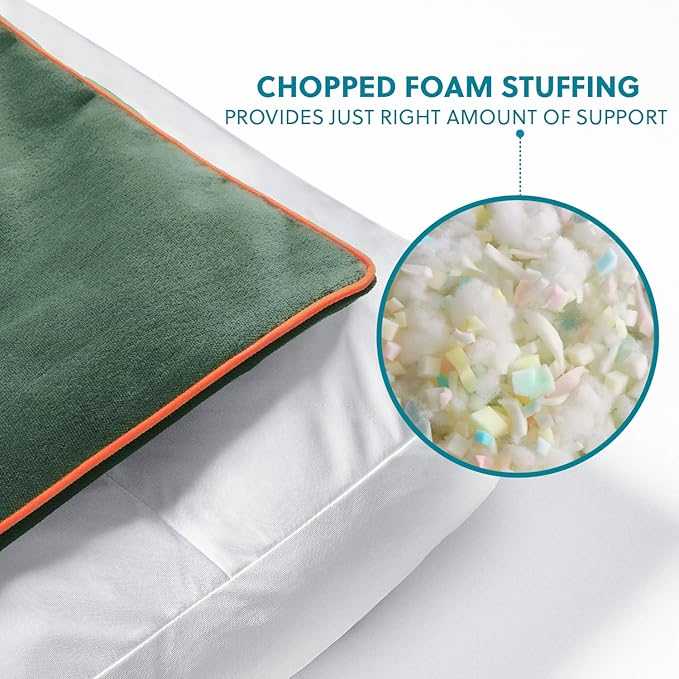 Bedsure Waterproof Dog Beds for Large Dogs - 4 Inch Thicken Up to 80lbs Pet Mat Pillows with Removable Washable Cover, Green