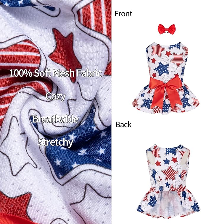 CuteBone Dog Mesh Dress Puppy Sundress Pet Outfit Summer Fashion for Small Dogs Girl Cat Clothes BF11XS