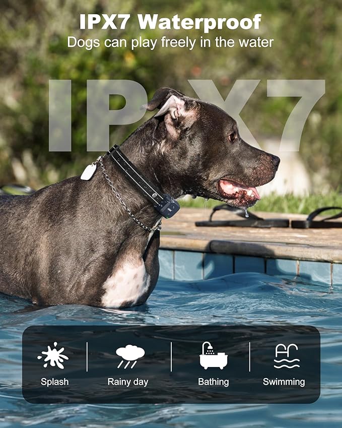 Jugbow Dog Shock Collar - 4200FT Dog Training Collar with Remote IPX7 Waterproof Electric Collar with 4 Training Modes, Security Lock, Rechargeable e-Collar for All Breeds, Sizes Dark Blue