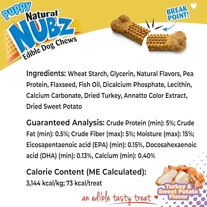 Nylabone Puppy Gift Box, Includes 3 Strong Chew Toys and 1 Natural Dog Treat, Gifts for Puppies, Small - Up to 25 lbs, 4 Pack