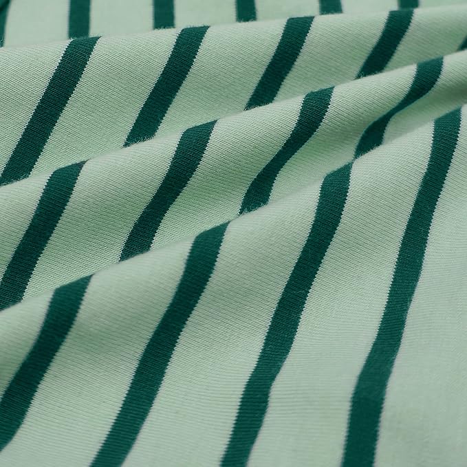 Fitwarm 2-Pack 100% Cotton Striped Dog Shirt for Pet Clothes Puppy T-Shirts Cat Tee Breathable Strechy Dark Green XL