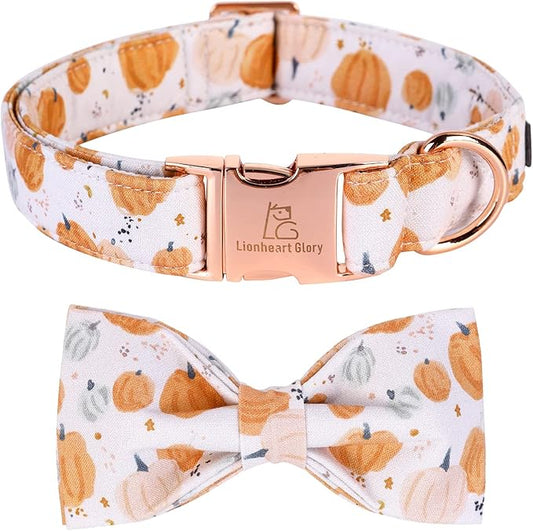 Lionheart glory Premium Dog Collars, Bowtie Dog Collar, Adjustable Heavy Duty Halloween Dog Collar with Bow for Small Dogs