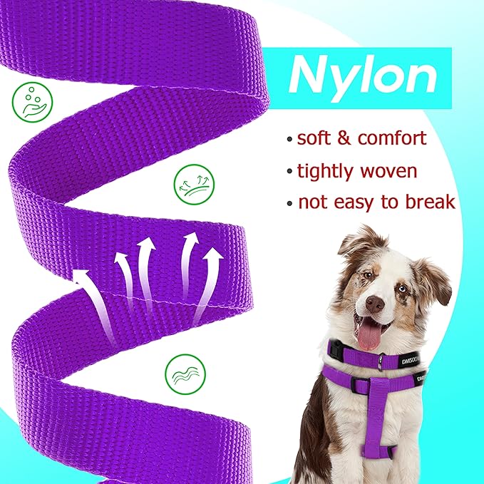 No Pull Dog Harness - Adjustable Step-in Harness & Leash Set for Small, Medium, Large Dogs - Escape Proof Soft Pet Harness for Walking, Training, Hiking, Outdoor Activities