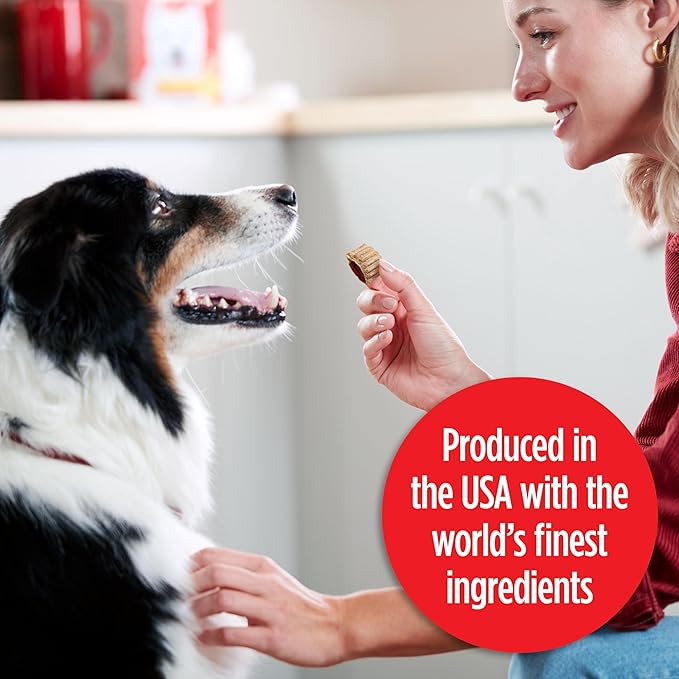 Milk-Bone Stuffed Dog Treats with Real Bacon & Beef, 10 Ounce (Pack of 5), Crunchy Biscuit with Soft & Chewy Filling