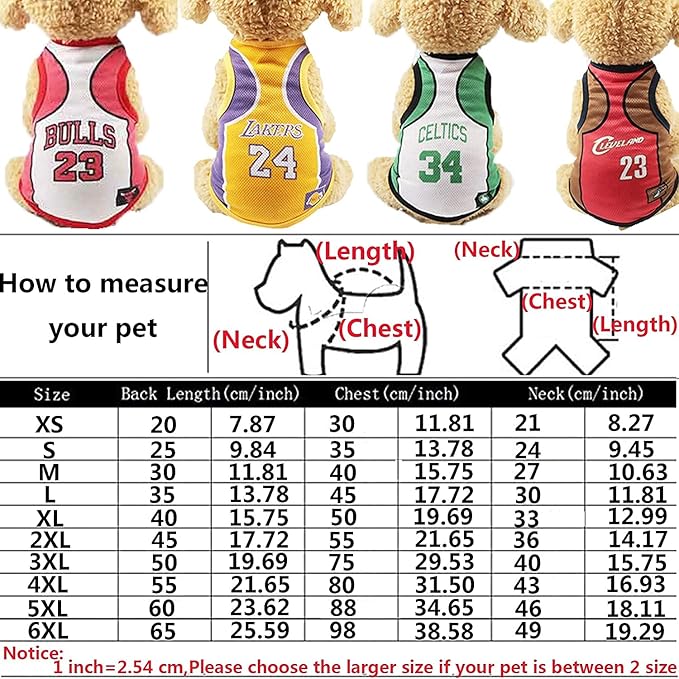 3Pack Dog Clothes for Small Dog Girl Puppy Clothes for Chihuahua Yorkies Bulldog Clothes for Medium Dogs Boy Basketball Jersey Pet Outfits Shirt Apparel Accessories,M