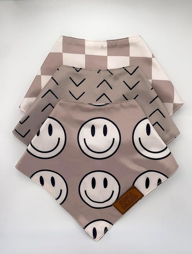 KonaBrandCo- Premium Handmade Dog Bandana | Dual Layered Silky Durable Polyester Fabric | Adjustable Fit Custom Shape- Won't Roll (Small, COOPER)