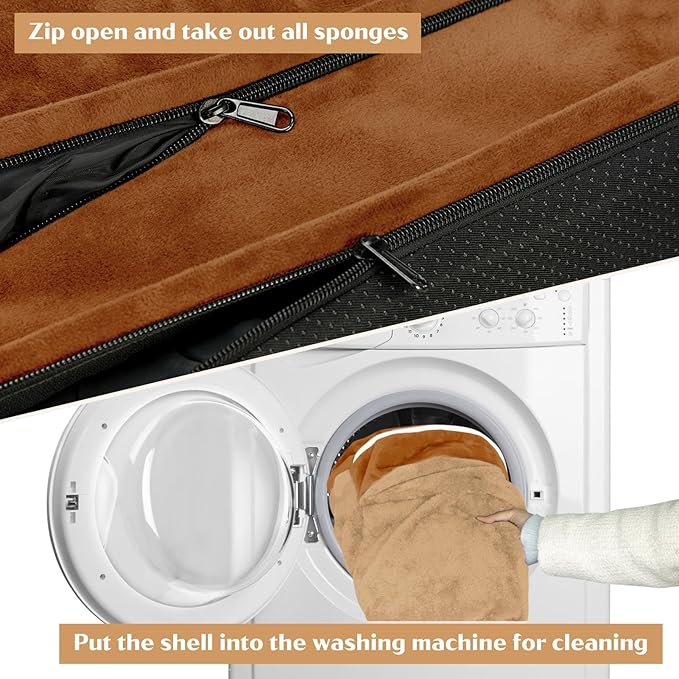 Comfort Expression Small Dog Beds Waterproof Orthopedic Foam Sofa Beds for Small Dogs Comfy Pet Bed with Washable Removable Cover & Non-Slip Bottom(XX-Small,Caramel)