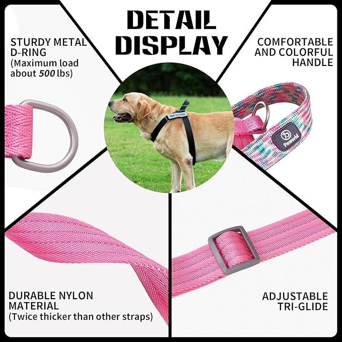 Service Dog Vest, No-Pull Service Dog Harness with 4 PCS Reflective Patches, Dog Vest Harness with Handle, Pet Harness for Small Medium Large Dogs in Training (Black, L)