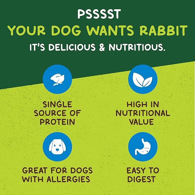 Hare of the Dog Freeze Dried Rabbit Treats for Dogs - All-Natural, Single-Ingredient, High-Protein Snacks - Made in the USA (2.25 Oz 2 Pack)
