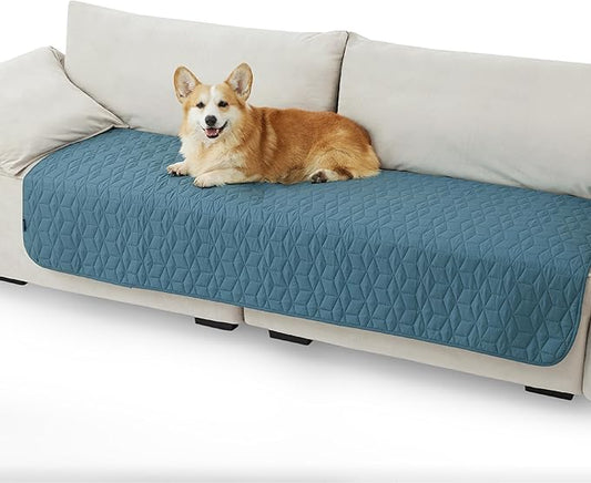 Bedsure 100% Waterproof Couch Cover for Dogs Washable - Non Slip Waterproof Dog Blanket for Couch Sofa, Lightweight Furniture Protector Durable for Pet Cat Puppy with Non-Slip Bottom, Blue, 30x70IN