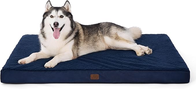 Bedsure XXL Dog Bed for Large Dogs - Orthopedic Waterproof Giant Pet Beds with Removable Washable Cover, Jumbo Egg Crate Foam Mat, Suitable for Pet Up to 150 lbs