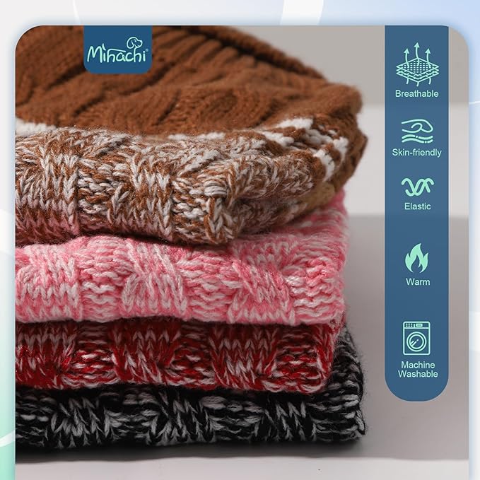 Mihachi Dog Sweaters for Small Dogs Girl Boy,Soft Warm Dogs Shirt, Cold Weather Dog Coat Turtleneck Knitted Pullover Dog Clothes Costume with Leash Hole for Large Cat Puppy Doggy Pet,Red S