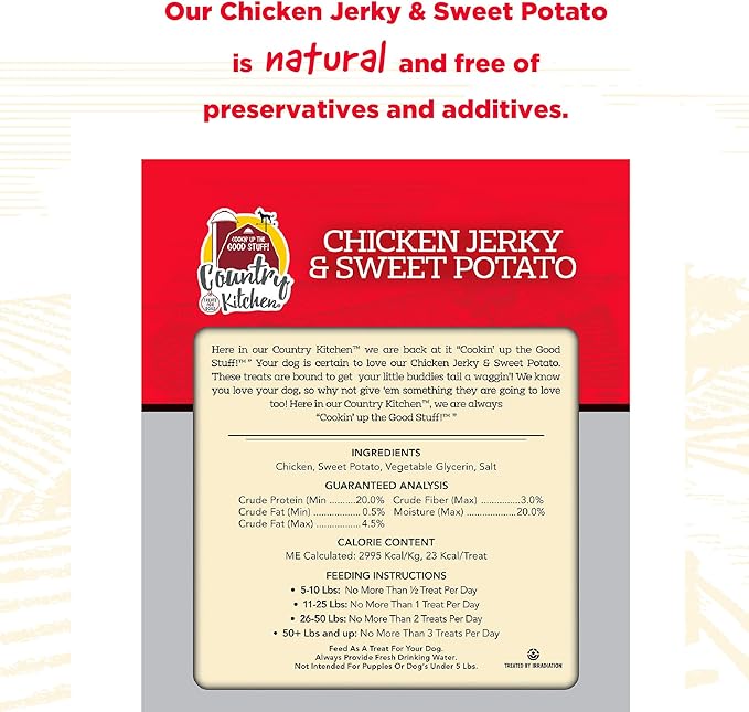 Chicken & Sweet Potato Jerky Tender Dog Treats, Made with Real Chicken, High Protein, Low Fat, No Artificial Colors, 16 oz