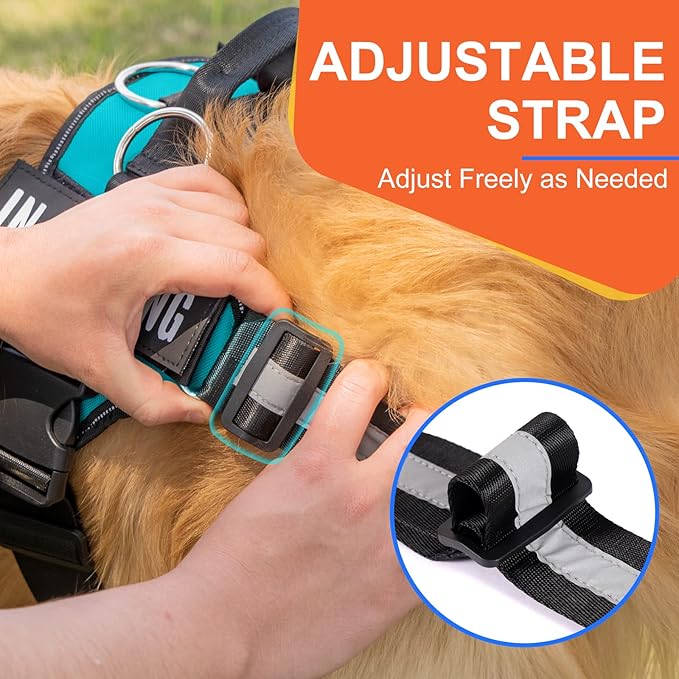 Essential Dog Harness, No Pull Pet Harness with 3 Side Rings for Leash Placement, No Choke, Reflective, Adjustable Pet Vest, Easy On-Off & Improved Control Handle, Training, Walking, Running