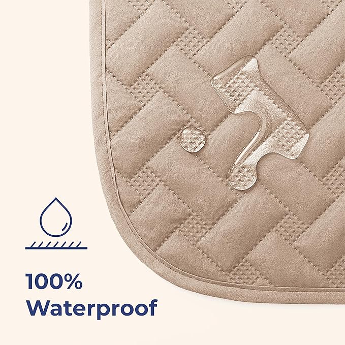 gogobunny 100% Double Sided Waterproof Dog Blanket Soft Pet Bed Cover Reversible Protect Furniture Couch Sofa Car for Puppy Cat Kids (Dark Beige/Light Beige, 82x120 Inch (Pack of 1))