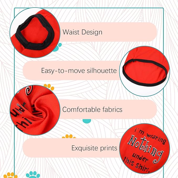 BBTO 12 Pieces Dog Shirts Pet Printed Clothes with Funny Letters Summer Pet T Shirts Cool Puppy Vest Breathable Dog Outfit Soft Cat Sweatshirt for Chihuahuas Cats Accessories, 12 Styles(Medium)