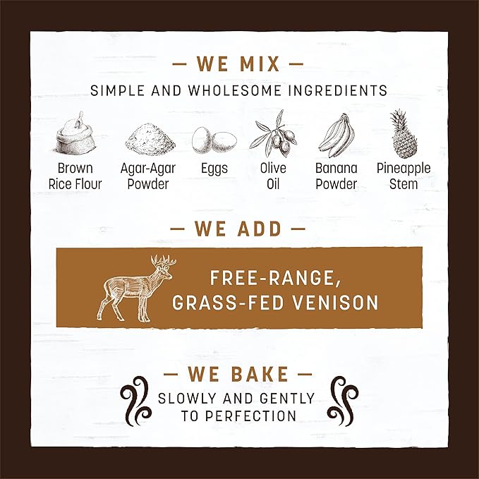 Earth Animal No-Hide Rolls Venison Recipe Large Natural Rawhide Alternative Dog Chews | 3 Count Pack of 1