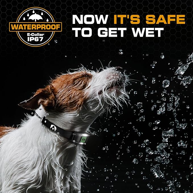 INVIROX Training Collar for Large Dog [Spark K9] 124 Levels Dog Training Collar with Remote 1100yd Range, Night-Light Mode Dog E Collar for Medium Dogs IP67 Waterproof (Spark K9)